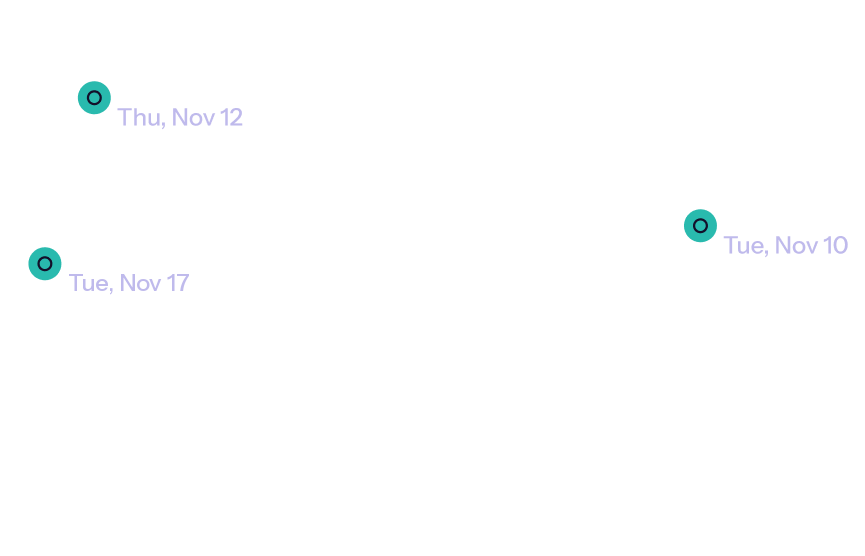 Roadshow city pins for New York, Seattle and San Francisco
